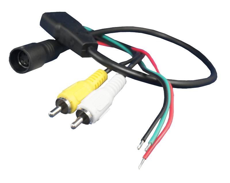 Adapter Shutterkam. 4-Pin Mini DIN Buchse SH auf Cinch+Strom