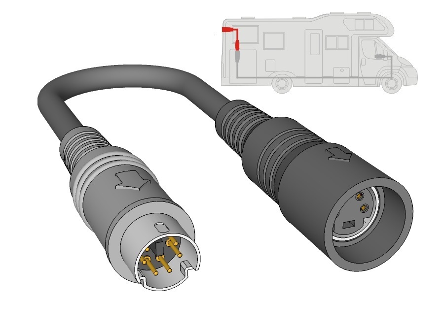 RFK-Verlängerungskabel 4-Pin 10cm, Metallschraubverschluß, 4-Pin Mini-DIN  (4P), Systemkabel, Rückfahrkameras, Kameras & PDC, Produkte