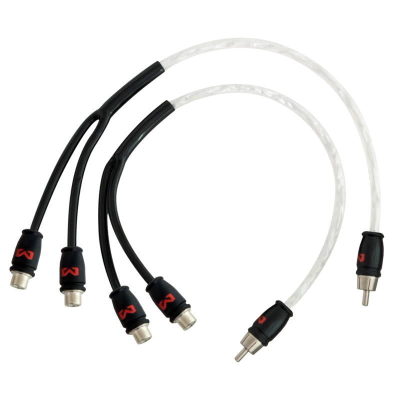 Audio Y-Kabel 30cm, 2 Buchsen - 1 Stecker