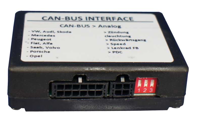 CAN-Bus Interface-Box ACC,Speed,Licht,R-Gang,Lenkrad,Sound-S