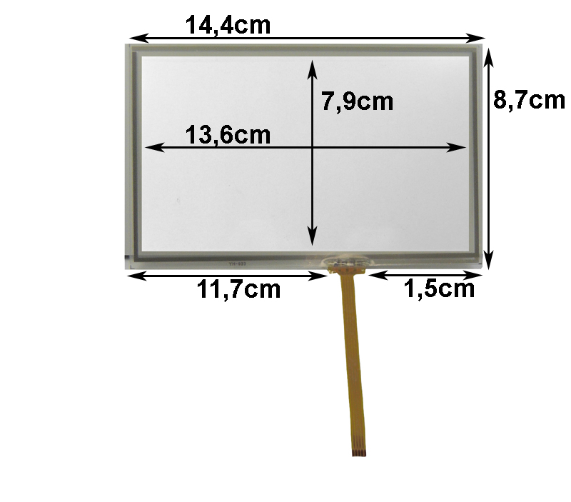 **Touch-Screen Panel 5.8 Zoll, 16:9, Film, 87x144mm