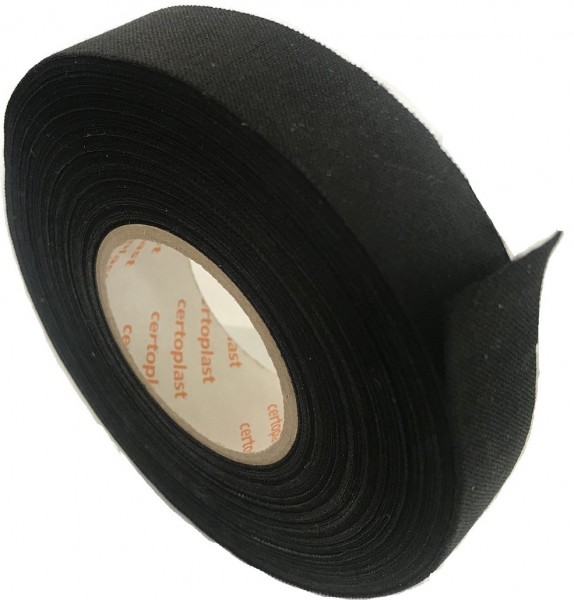 **Gewebeklebeband schwarz, 10 Rollen, 19mm Breite, 25m Länge