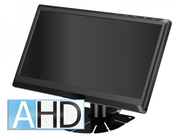 Monitor 9 Zoll AHD 16:9 für Kamera, mit Standfuß, 12/24V